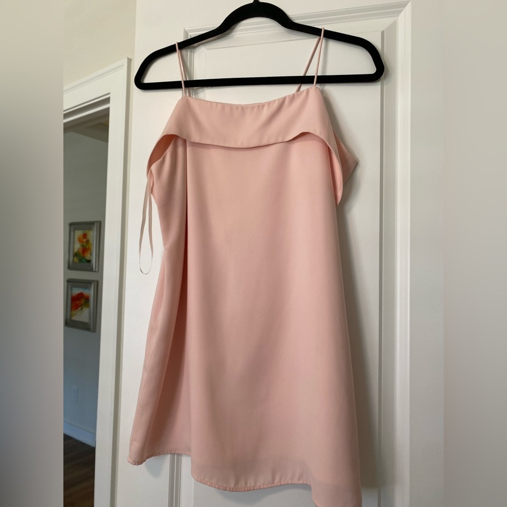 S, blush pink dress